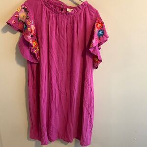 Oddy embroidered floral sleeve dress nwt size 2xl